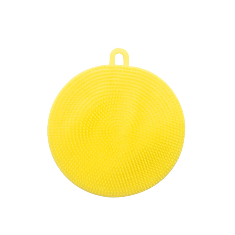 1pcs Yellow Волшебные чистящие щетки, мягкая силиконовая миска для посуды, кастрюля, чистящие губки, чистящие подушечки, инструмент для уборки пищи, кухонные аксессуары - Цвет: 1pcs Yellow