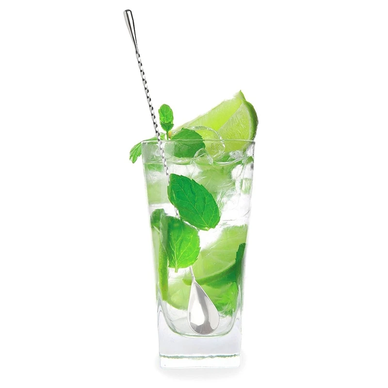 12 дюймовая ложка для смешивания из нержавеющей стали спиральный узор барный