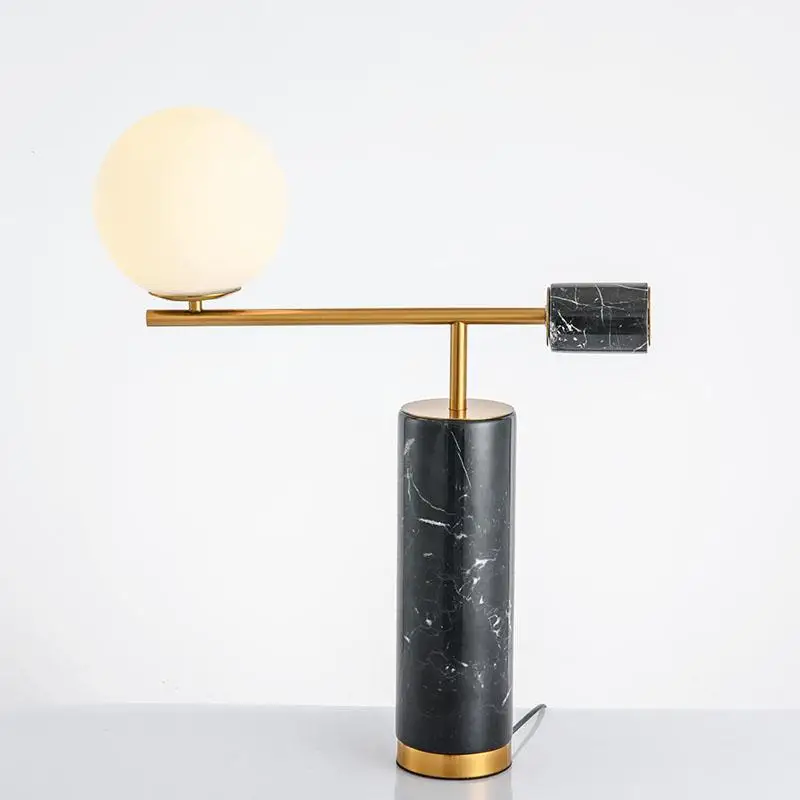 Рычаг Настольная лампа с мраморной подставкой Nordic творческая личность Арт Декор