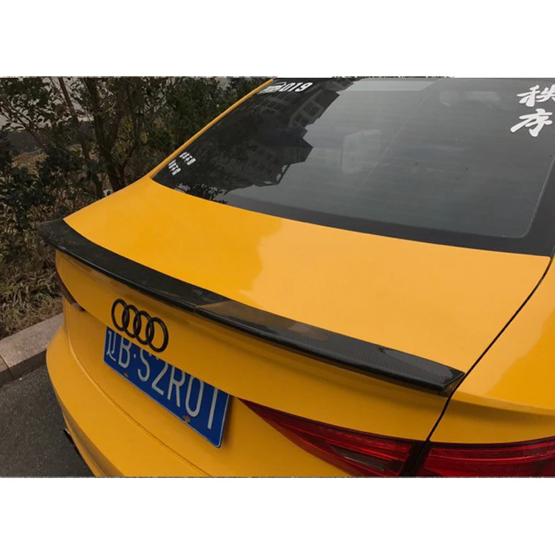 Для Audi A3 S3 RS3 Sline 8 в седан 2014 2019 задний спойлер багажника крыло авто из углеродного