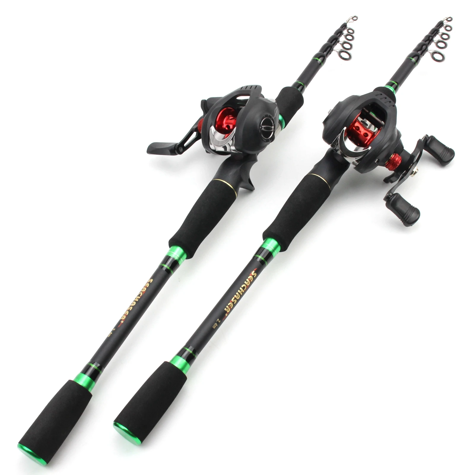 

Telescopic Baitcasting Rod 1.8M 2.1M 2.4M 2.7M M Power Lure Rod Casting Spinning Wt 7g-28g Ultra Light Boat Lure Fishing Rod