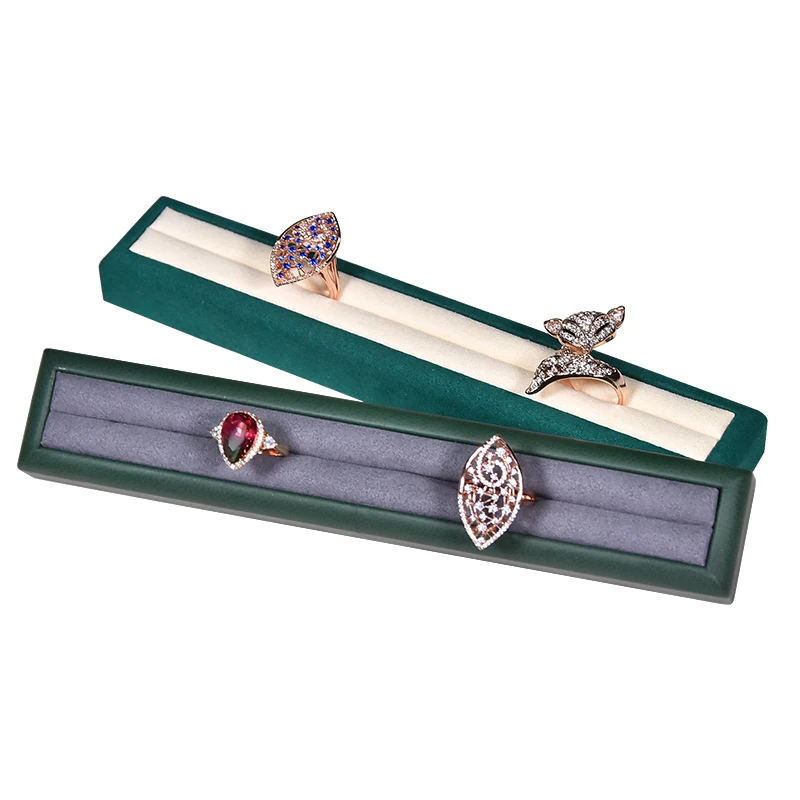 

JINSKY Jewelry RIng Trays Micro Fiber PU Leather Jewely Display Palte Jewelry Display Storage Organizer