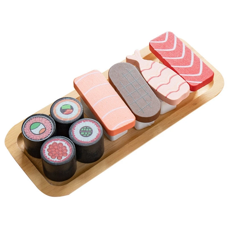 

Wooden Play House Toy Set Simulation Sushi Combination Children's Kitchen Cooking Set Educational Toys