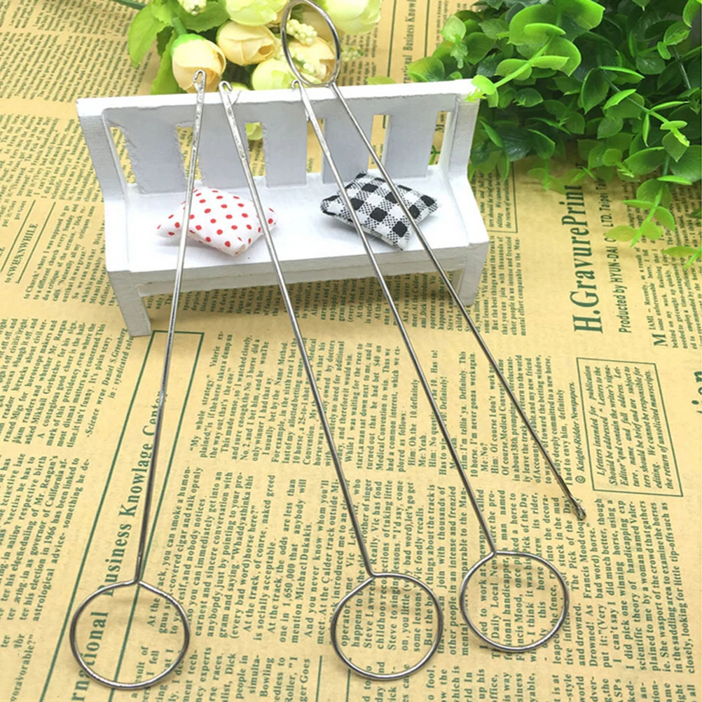 

Stainless Steel Sewing Loop Turner Hook For Turning Fabric Tubes Straps Belts Strips for Handmade DIY Sewing Tools