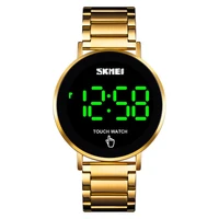 skmei fashion digital watch men touch screen led waterproof clock electronic clock male stainless steel mens wristwatches
