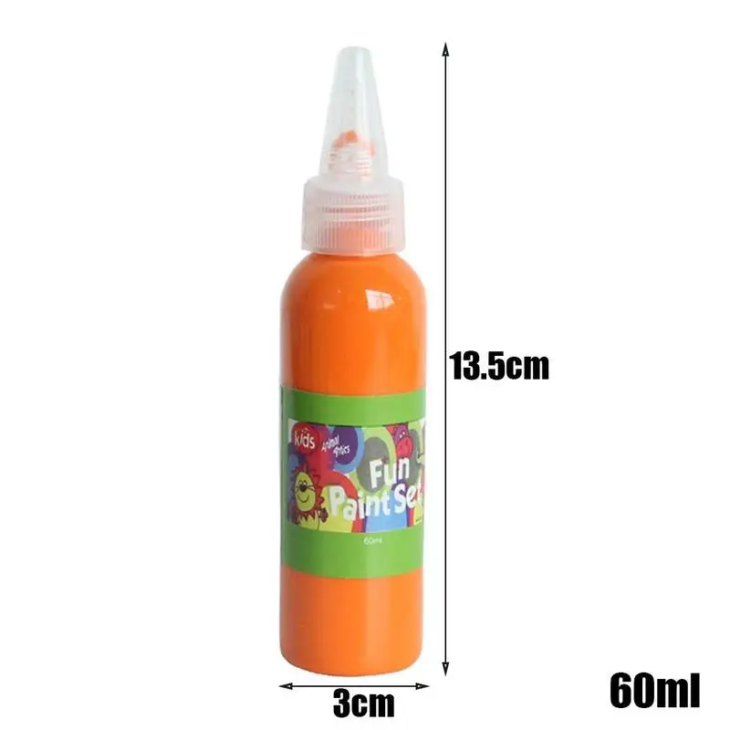 

12 colors 60ml washable finger paint Safety and environmental Children DIY pigments protection drawing pigment watercolor H3B0