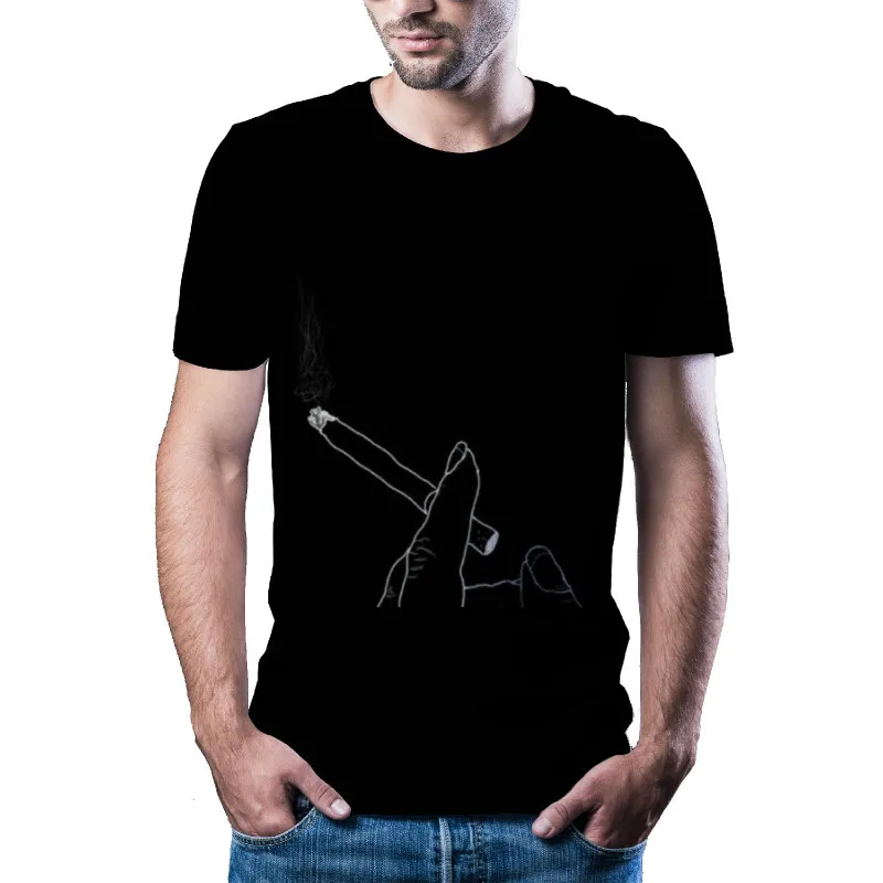 

2021 new men's 3D color printed T-shirt, round neck T-shirt, natural fashion pattern, popular casual sportswear, men's top 6xl
