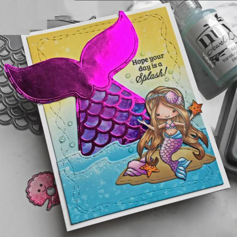 

Mermaid Metal Cutting Dies Scrapbooking Decorative Card Paper Stencil Embossing Craft Template Blade Punch Knife Mould
