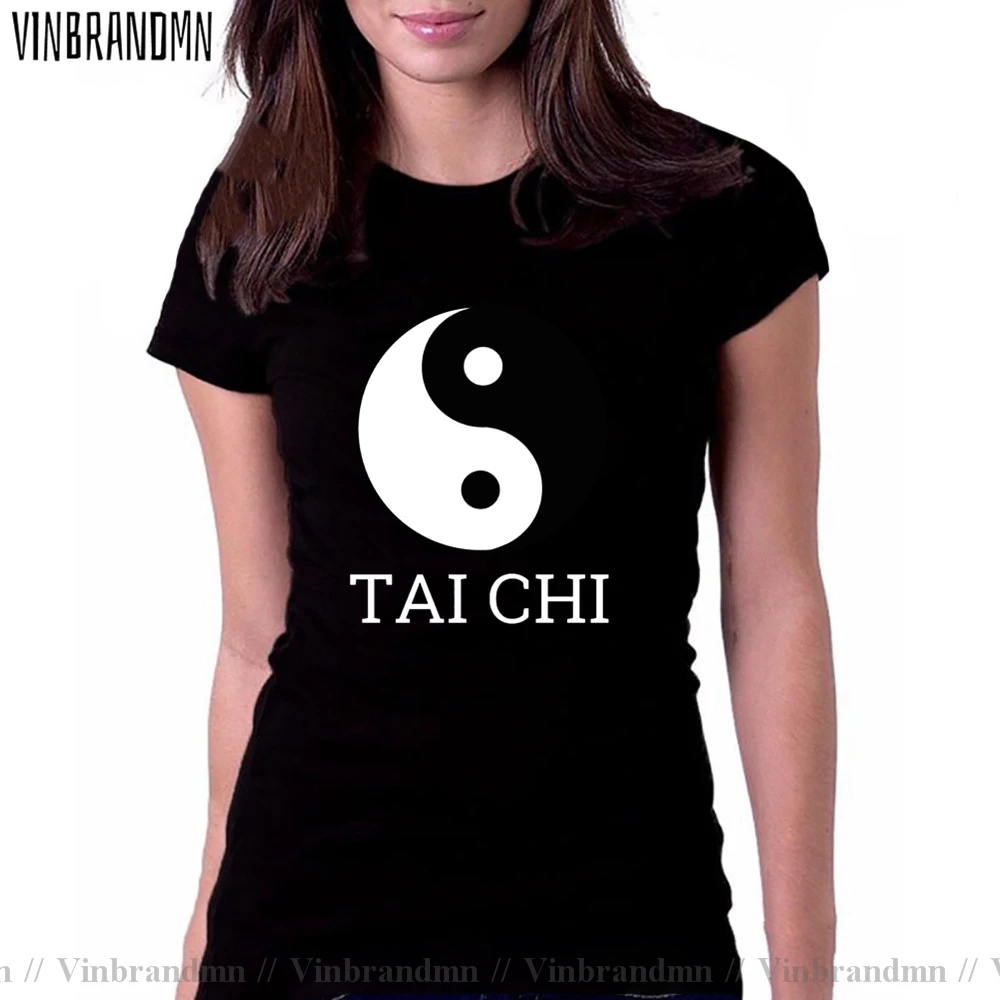 

Kung Fu Master Karate T-Shirt Chinese Character Tai Chi Print Yin And Yang T Shirts New Taiji China Style Women Casual Tops Tees