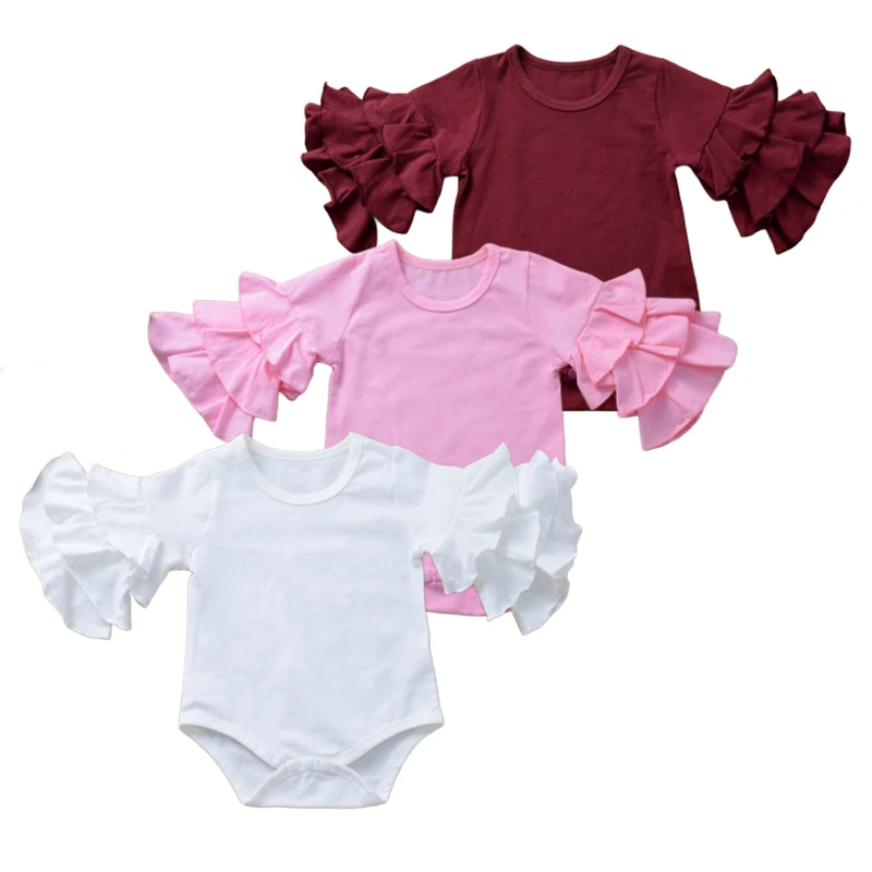 4 цвета детские комбинезоны с расклешенными рукавами для девочек осенняя одежда