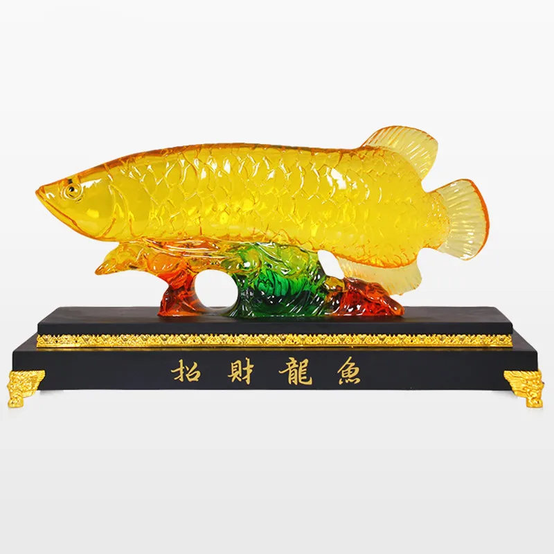 

FENG SHUI DRAGON FISH FURNISHING ARTICLES OPENING GIFTS HOME DECORATION DECORATION COLOURED GLAZE HANDICRAFT HOTEL DECORATION