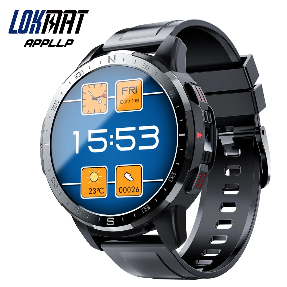 

LOKMAT APPLLP 7 Android Smart Watch 4G Network Dual System Relogio Masculino Wifi GPS Smartwatches Men1.6 inch Video Calls