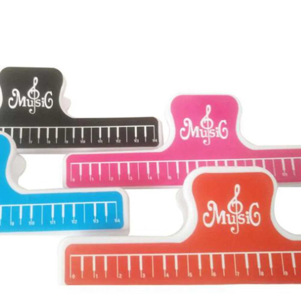 

6PCS Piano Score Clips Book Folders Band Choral Insert-type Clamp Supplies (Random Color)
