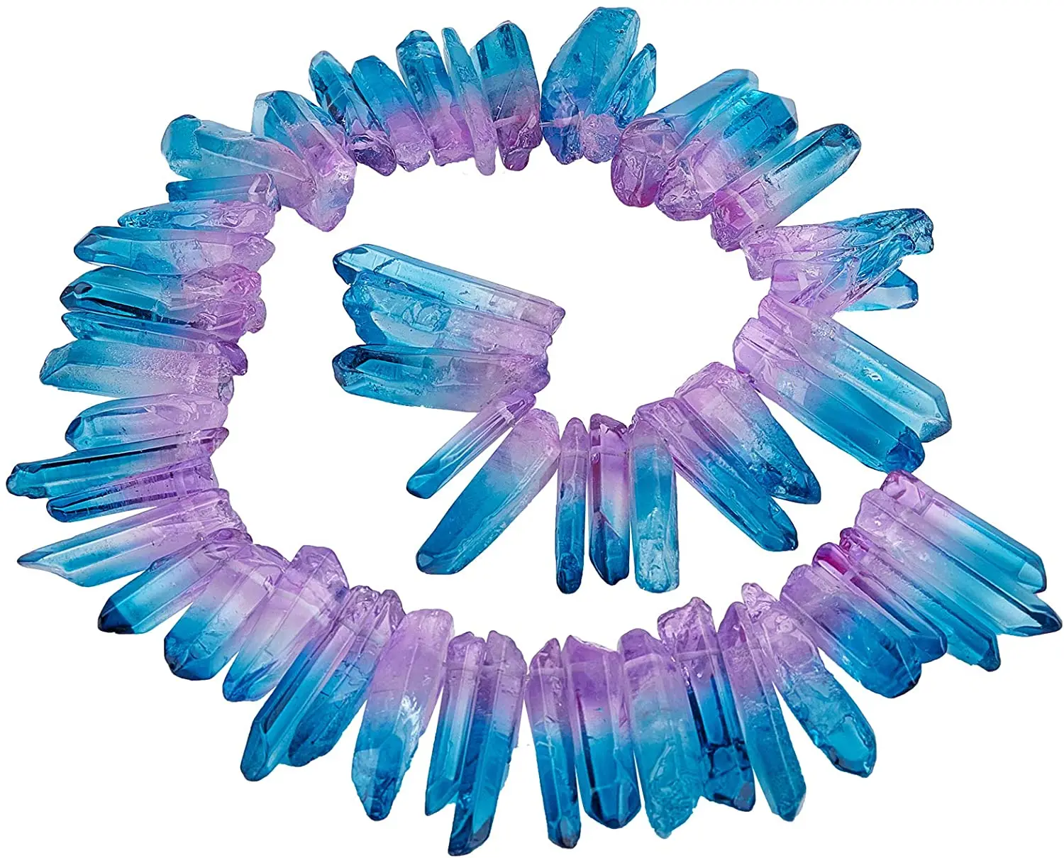 

Irregular Rock Crystal Points Quartz Stones Loose Beads Drilled Stick Spike Point Beads Gemstone for Jewellery Making DIY Craft
