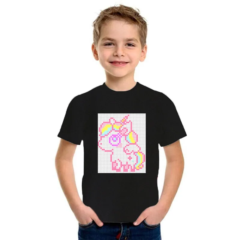 

T-shirt for boys Unicorn Girls T-Shirt Boys Short Sleeve Tee Tops Kids Cartoon Printing Clothes Children Birthday Party Wear
