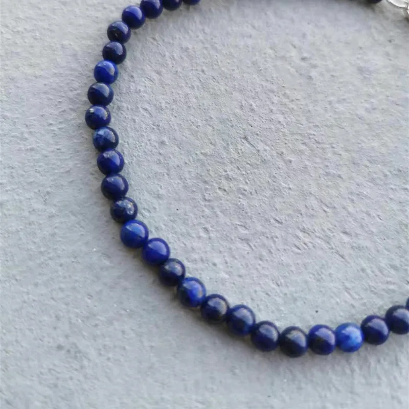 SR натуральный Лазурит укладки браслет чакра на запястье Мала бусины защита