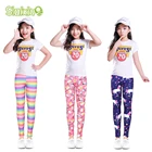 Леггинсы для девочек детские узкие штаны на весну-осень, детские леггинсы детские колготки с цветочным принтом, узкие брюки для От 4 до 13 лет