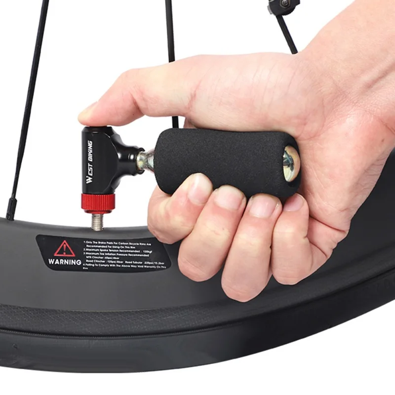 Мини велосипедный насос с кнопкой СО2 надувной американский и французский рот