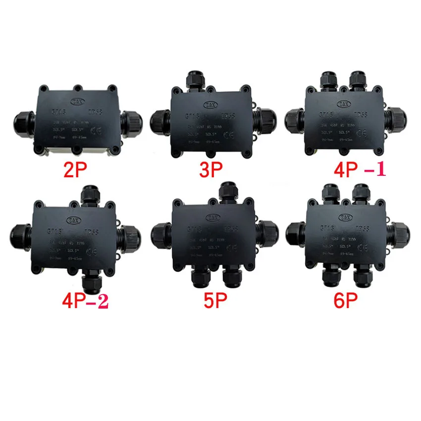 IP68 Two-core Three-core and Four-core Plastic Waterproof Junction Box LED Street Lamp Glued Black Cable Junctio | Обустройство дома