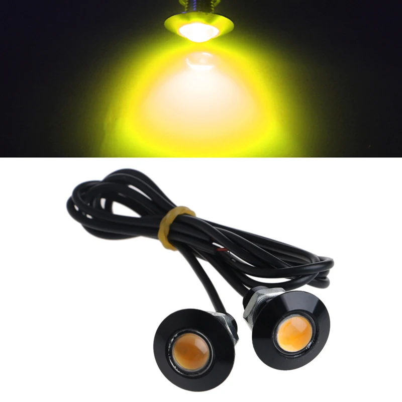 

50LC 1 Pair Ultra Thin 23mm 12V Car LED DRL Daytime Running Light Eagle Eye Lamp