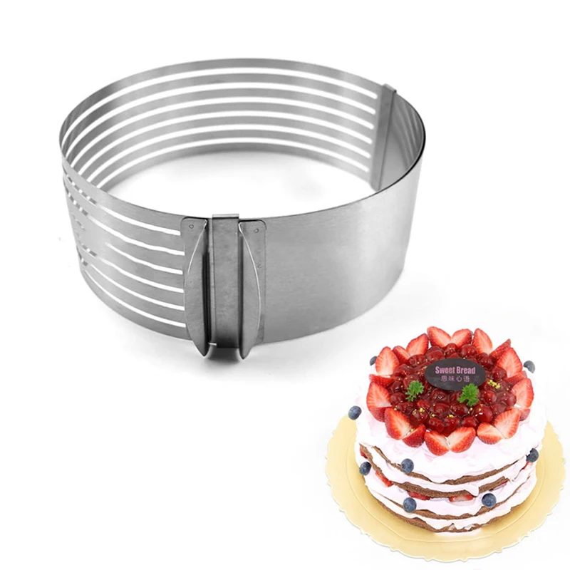

Adjustable Cake Round Cutter Stainless Steel DIY Cake Slicer Mold Round Cutter useful Cake tools