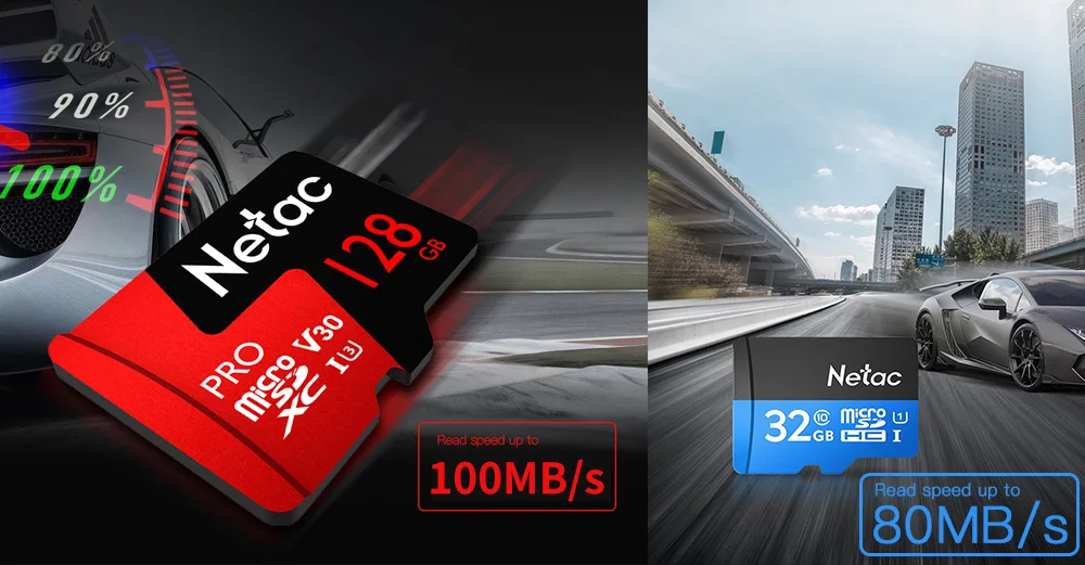 Netac P500 Pro 256 ГБ 128 Гб 64 Гб Micro SD SDXC карта TF U3 V30 до 100 МБ/с./с 32 Гб 16 Гб Micro SDHC карта U1 компьютерная видеокарта