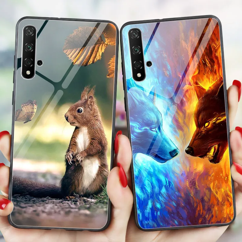 Чехол для телефона Huawei Y5 2019 Y6 Prime 2018 Lite Y7 с милыми животными супер яркий Жесткий