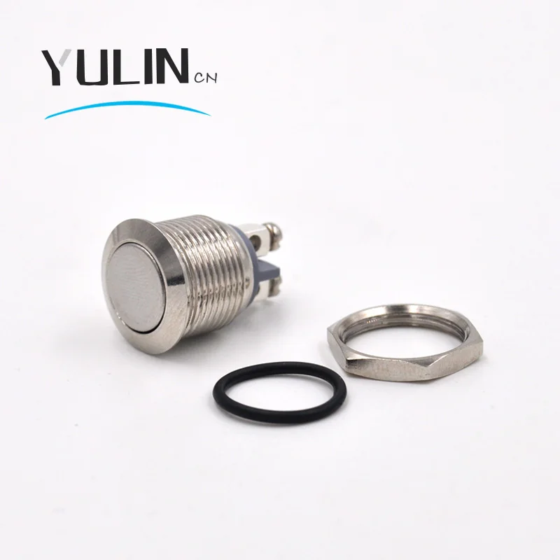 Мгновенный металлический дверной звонок 16 мм 1NO с латунным никелевым покрытием