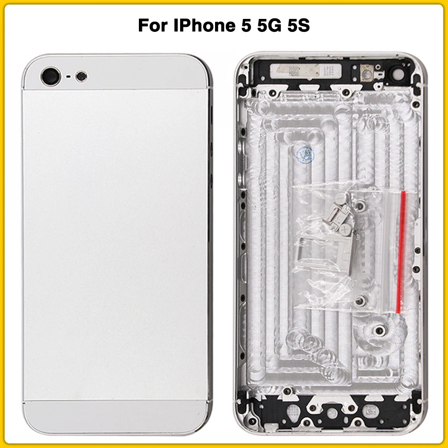 Чехол с полным корпусом для IPhone 5, 5G, 5S, задняя крышка, чехол на дверь, средняя рамка, рамка, корпус+ гибкий кабель с IMEI
