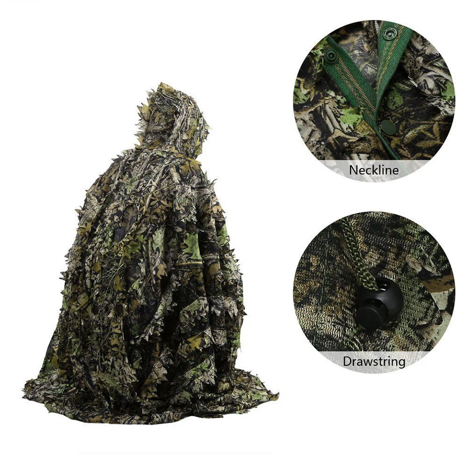 3D камуфляжные костюмы снайперская охотничья одежда moro camuflagem рубашка ghillie костюм