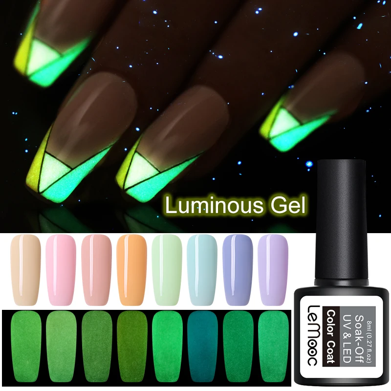 Красочный светящийся гель для ногтей розовый отмачиваемый Гель лак УФ Летняя