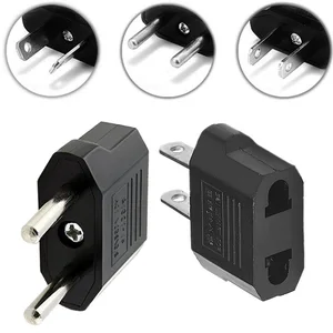 100Pcs/lot US/USA to European Euro EU 2 Round Pin Plug Socket Travel Charger Adapter Plug Outlet Converter Adapter