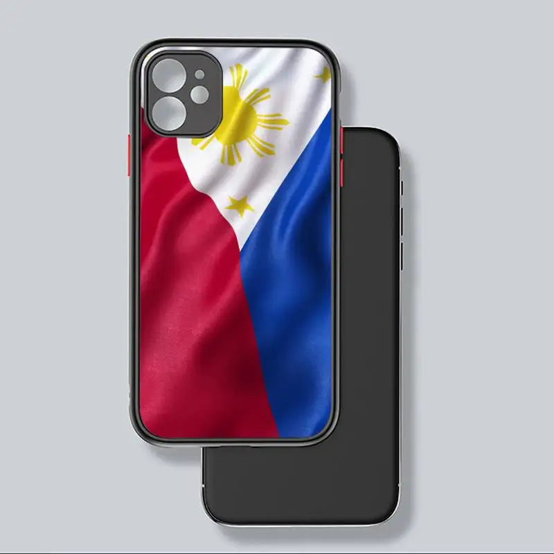 

Philippines flag Phone Case matte transparent For iphone 7 8 11 12 plus mini x xs xr pro max cover
