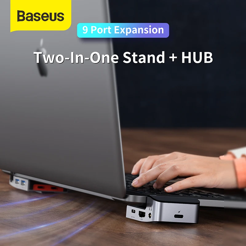 Baseus USB C концентратор для 4K HD адаптер док станция 3 0 MacBook Pro сплиттер типа RJ45