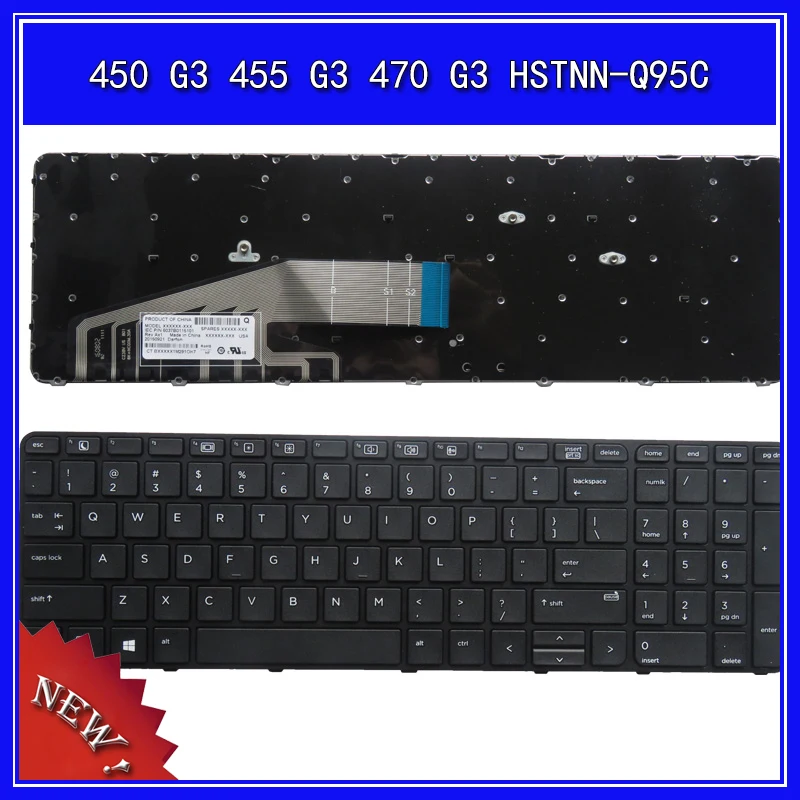 

Клавиатура для ноутбука HP PROBOOK 450 G3 455 G3 470 G3 HSTNN-Q95C