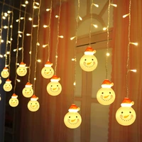 3 5m 5m snowman curtain string light 8 modes connectable christmas snowman icicle light for window wedding party decoration