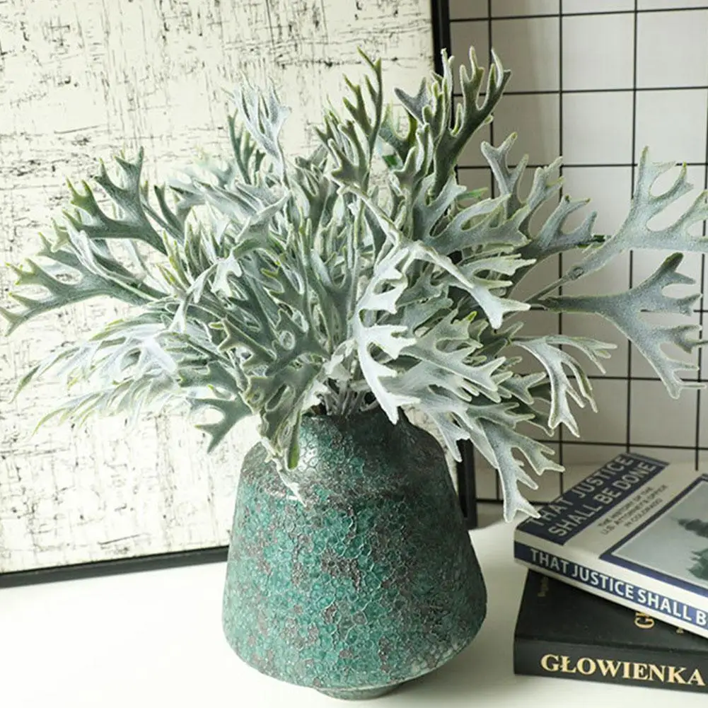 

Artificial Plant Fake Leaves Plastic Green Plants Fake Leaves Style Decorative Decor Eucalyptus Leaves DIY Home Forest Wedd T7Z1