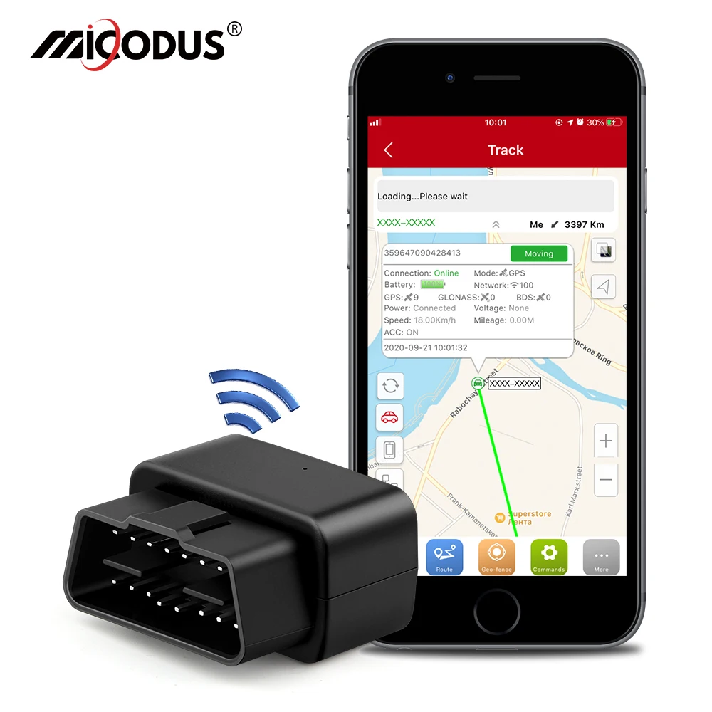 Автомобильный GPS трекер OBD Micodus MV33 устройство для отслеживания голоса в режиме