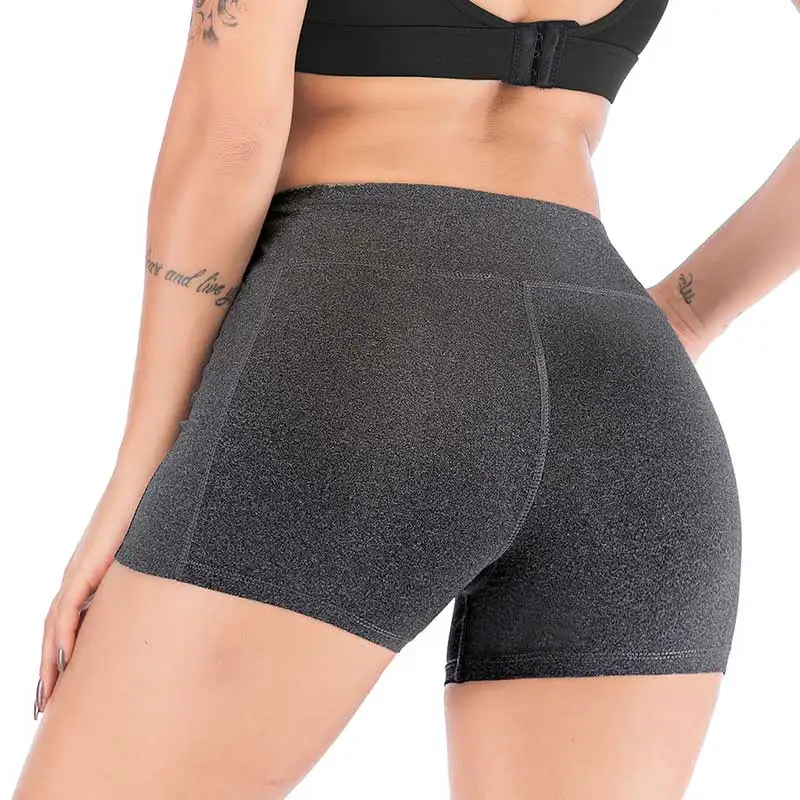 Высокая Талия Для женщин шорты для йоги быстросохнущая пуш-ап хип Фитнес