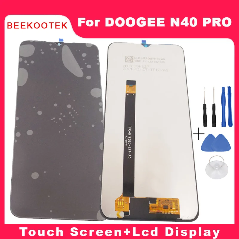 

ЖК-дисплей + сенсорный экран Doogee N40 Pro, цифровой преобразователь, стеклянная панель, запасные части для телефона Doogee N40 Pro, оригинал