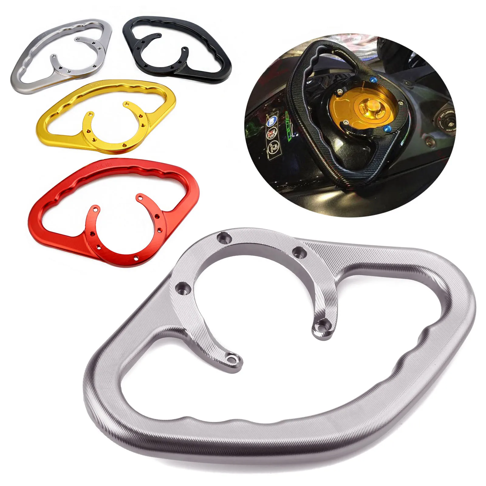 1 шт. Мотоцикл с ЧПУ алюминиевая ручка для пассажира ручки подлокотник Танк