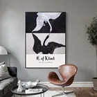 Постер Hilma Af Klint, черно-белый лебедь, холст, живопись, скандинавский абстрактный художественный принт, Современная Настенная картина для гостиной, домашний декор