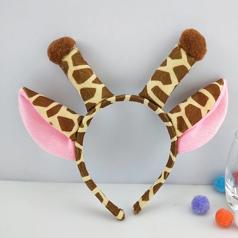 Animal Ear Headband for Children Adult Birthday Party Giraffe Cosplay Costume Halloween Christmas Hair Accessories |