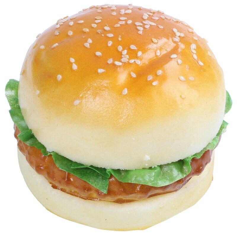 

Decoration Simulated Hamburger Ornament Props Artificial Burger Bread Soft