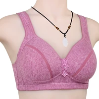 middle aged women colored cotton bra soft wireless bralette underwear vest brassiere women lingerie