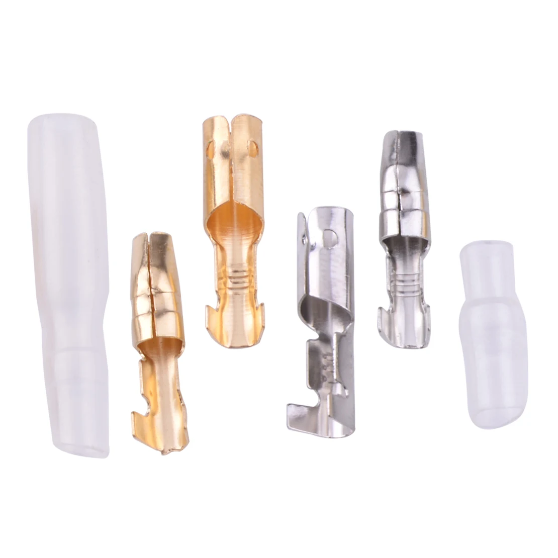 

100 Sets 3.9mm Male&Female Motorcycle Brass Bullet Connectors Wire Terminals With Insulation Cover Box