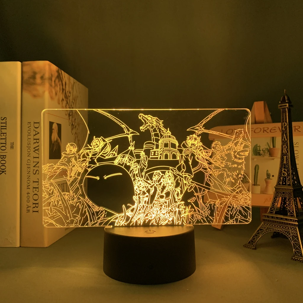

Led Light Manga Slime Isekai for Kids Bedroom Decor Night Light That Time I Got Reincarnated As A Slime Anime 3d Lamp TenSura