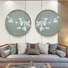 Традиционный китайский Стиль виниловые обои с изображением цветка магнолии картины Плакаты принты для Гостиная Офис холст Картины Декор