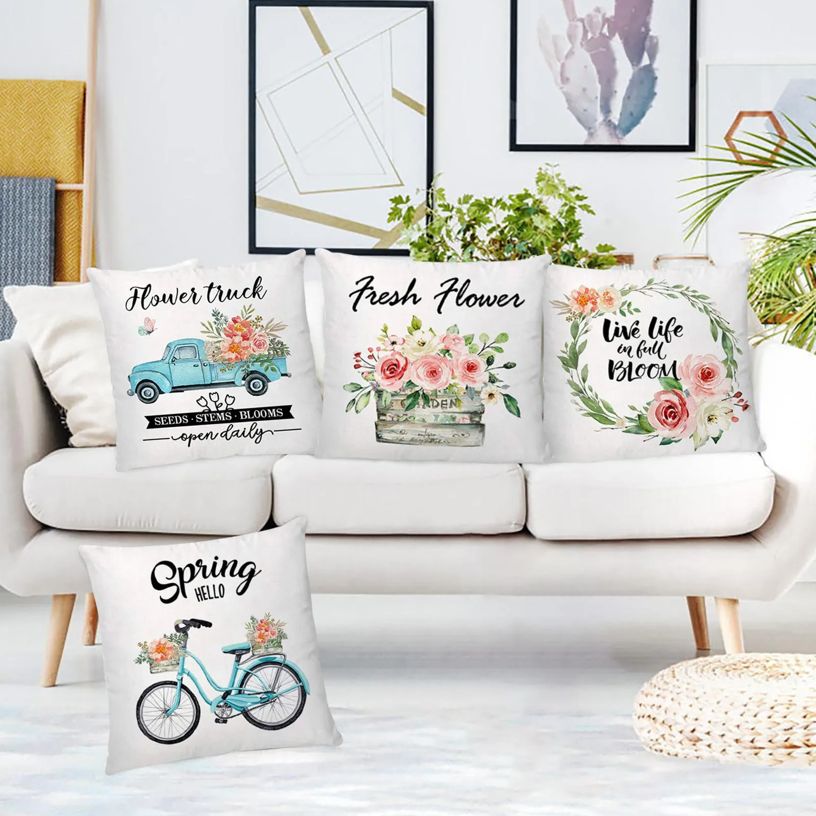 

Весна 2021, чехол для дома, гостиной, дивана, планшетов с простым чернильным принтом, льняная подушка, чехол, подушка для защиты окружающей сре...