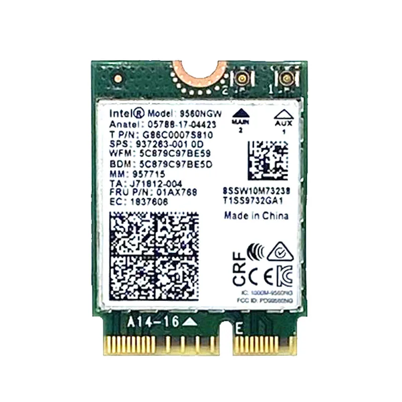 WDXUN новый двухдиапазонный беспроводной AC 9560 9560ac ac9560 для Intel 9560ngw 802.11ac 2 4G/5G 2x2 Wi-Fi